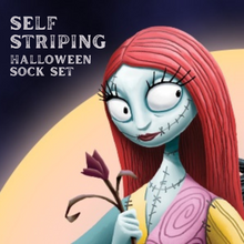 Load image into Gallery viewer, Sally - Halloween Sock Set - Self Striping Merino Nylon Sock
