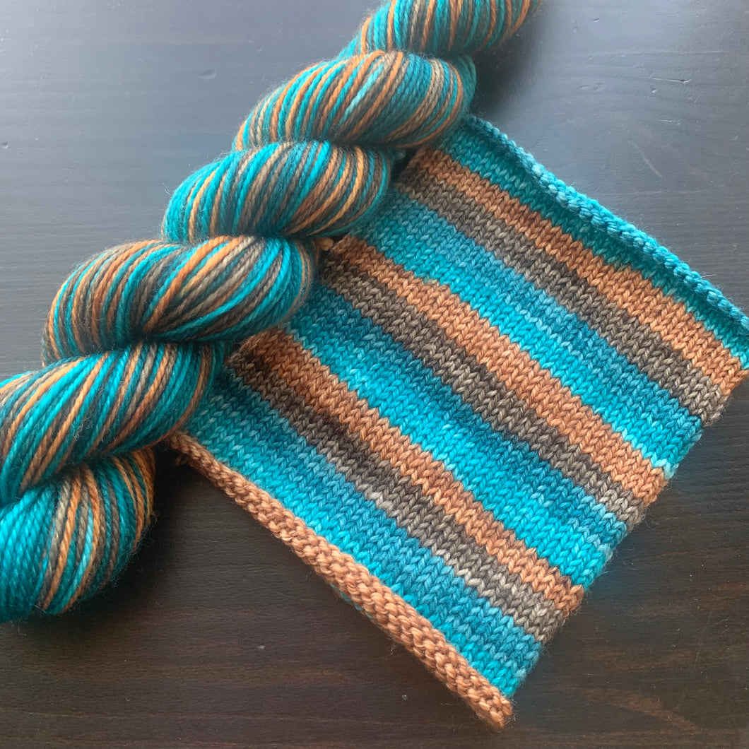 50 Gram Mini - Deserted - Self Striping Merino Nylon Sock