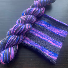 Load image into Gallery viewer, Interstellar - Self Striping Merino Nylon Sock &amp; DK
