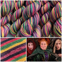Load image into Gallery viewer, I Put A Spell On You - Self Striping Merino Nylon Sock &amp; DK
